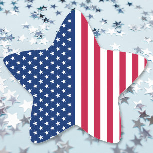 USA Red Blue White US Stars Stripes Party Favours Star Sticker
