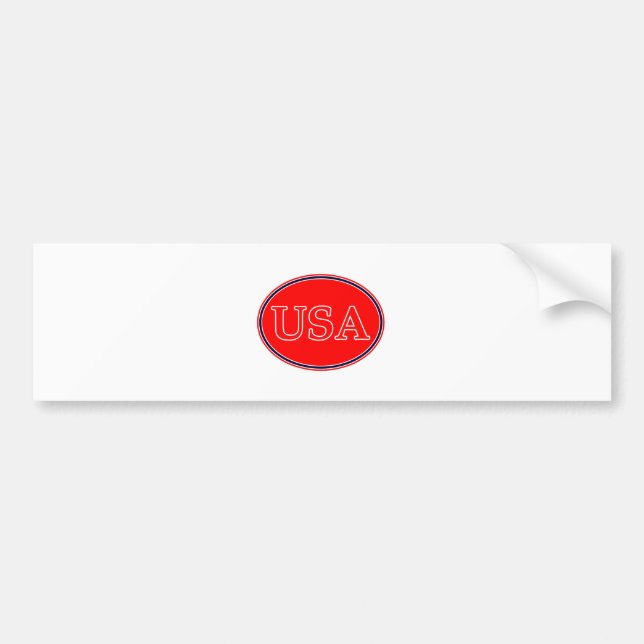 USA Red White and Blue 3 The MUSEUM Zazzle Gifts Bumper Sticker (Front)
