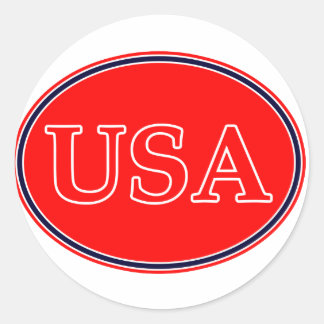 USA Red White and Blue 3 The MUSEUM Zazzle Gifts Classic Round Sticker