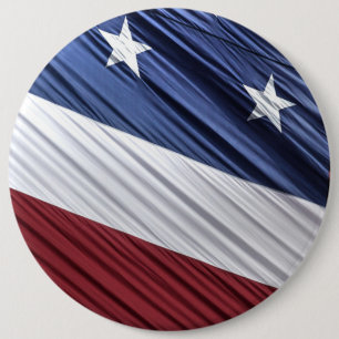 USA Red, White and Blue American Patriotic Flag 6 Cm Round Badge