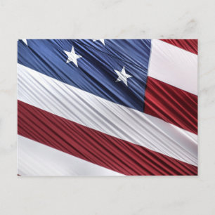 USA Red, White and Blue American Patriotic Flag Postcard