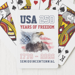 USA Red White and Blue America's 250th Anniversary Playing Cards