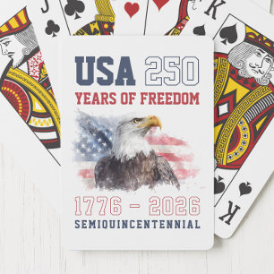 USA Red White and Blue America's 250th Anniversary Playing Cards