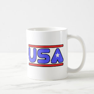 USA red white and blue Coffee Mug