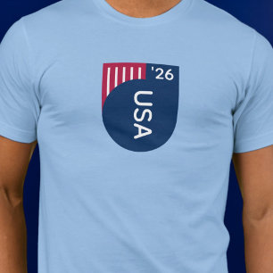 USA Red White Blue Flag Urban Style T-Shirt