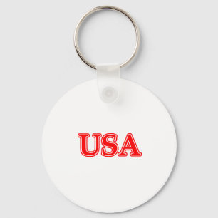 USA Red White The MUSEUM Zazzle Gifts Key Ring