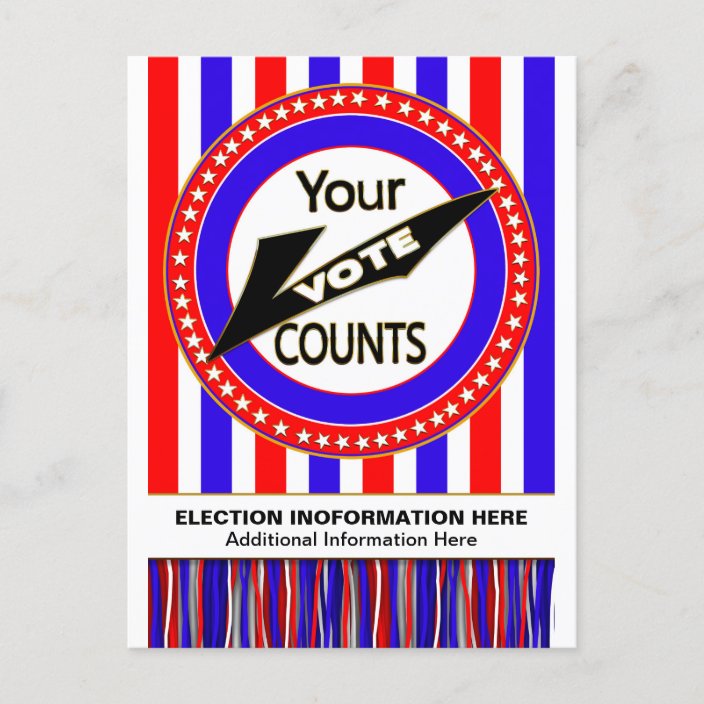 USA REMINDER TO VOTE POSTCARD | Zazzle.co.uk