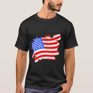 USA Retro Vintage Distressed Flag For Patriotic T-Shirt