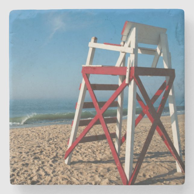 USA, Rhode Island, Charleston Beach, Beachfront Stone Coaster (Front)