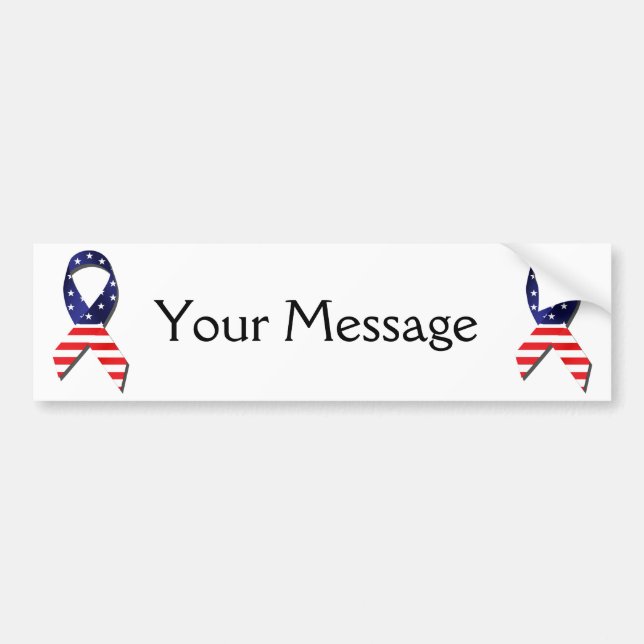 USA Ribbon Bumper Sticker (Front)
