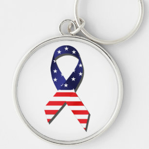 USA Ribbon Key Ring