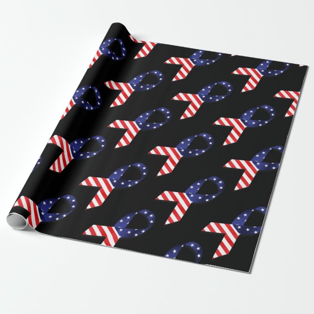 USA Ribbon Wrapping Paper (Unrolled)