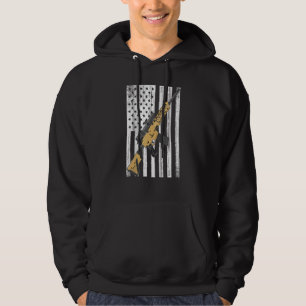 Usa Rifle Flag - Proud American Gun Owner - Machin Hoodie