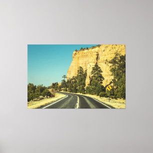 USA Road trip Landscape Photo Canvas Print