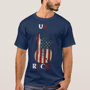 USA ROCKSUnited States of America Rock Guitar Rock T-Shirt