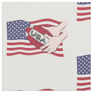 USA Rugby Team Supporters Flag With Ball Fabric