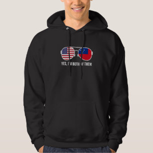 Usa Samoa Flag Sunglasses Samoan Americans Hoodie