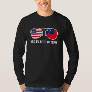 Usa Samoa Flag Sunglasses Samoan Americans T-Shirt