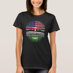 USA & Saudi arabi Flags American Grown Saudi arab T-Shirt