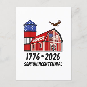 USA Semiquincentennial 250th Anniversary 1776–2026 Holiday Postcard