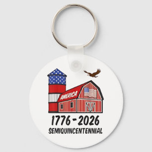 USA Semiquincentennial 250th Anniversary 1776–2026 Key Ring