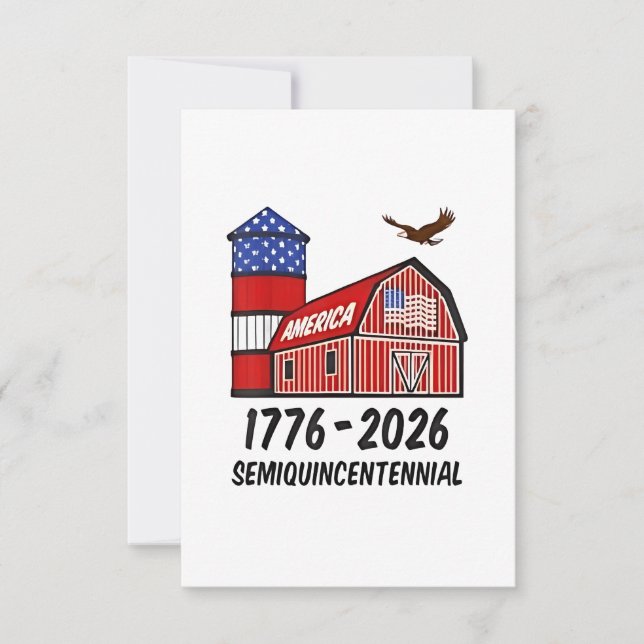 USA Semiquincentennial 250th Anniversary 1776–2026 Thank You Card (Front)