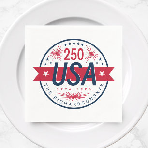 USA Semiquincentennial America's 250th Anniversary Napkin