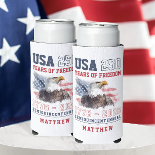 USA Semiquincentennial America's 250th Anniversary Seltzer Can Cooler