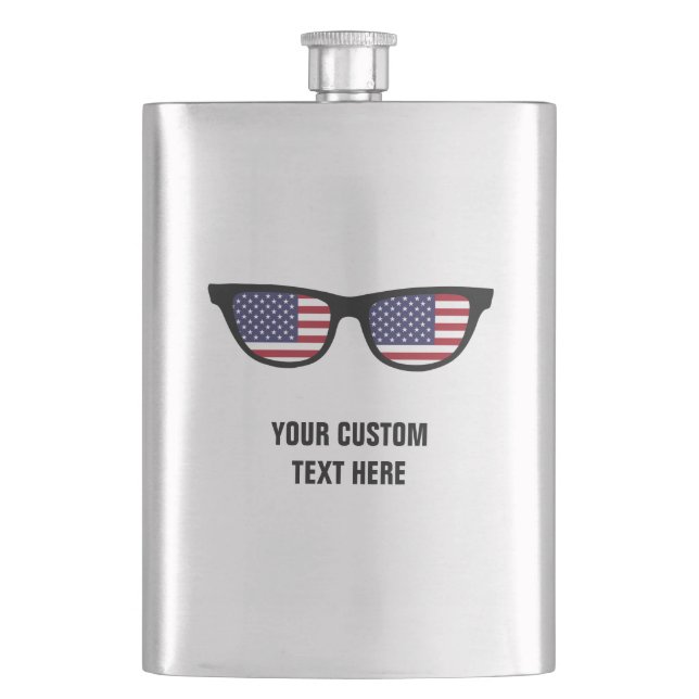 USA Shades custom flask (Front)
