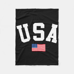 Usa Shirt Men Women Kids American Flag Patriotic 4 Fleece Blanket