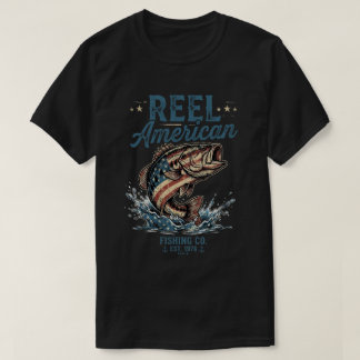 USA Shirt: Reel American Fishing usa Flag Bass T-Shirt