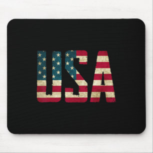 Usa Shirt Women Men Kids American Flag Patriotic 4 Mouse Mat