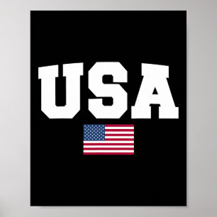 Usa Shirt Women Men Kids American Flag Patriotic 4 Poster