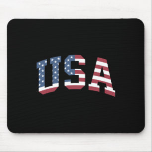 Usa Shirt Women Men Kids Patriotic American Flag 4 Mouse Mat