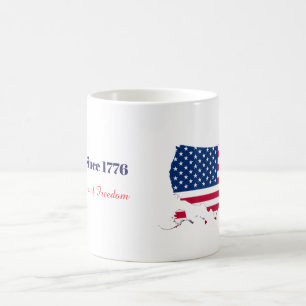 USA Since 1776 Patriotic American Flag Freedom Coffee Mug