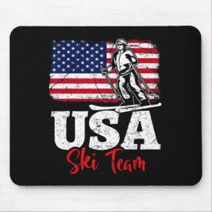 Usa ski team america skiing winter sports skiing mouse mat