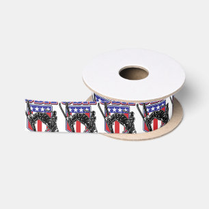 USA-Skier Satin Ribbon