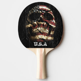 USA Skull Ping Pong Paddle
