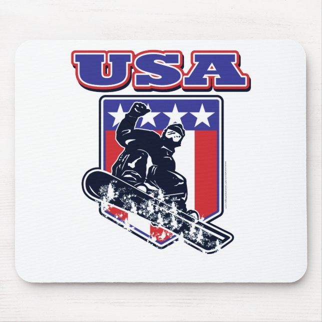 USA Snowboarding Mouse Mat (Front)