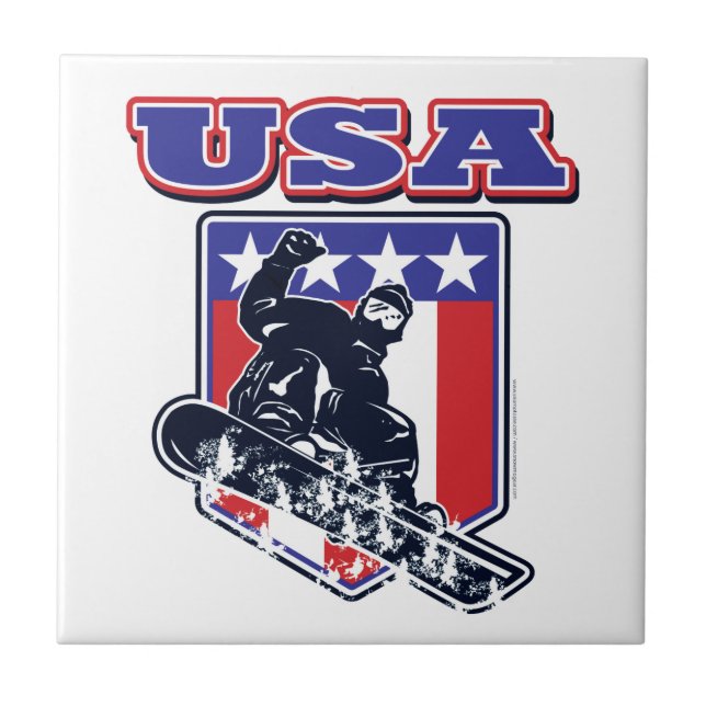 USA Snowboarding Tile (Front)