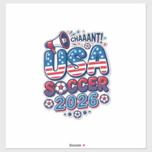USA Soccer 2026 Soccer Bold Country Typography Tra