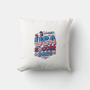 USA Soccer 2026 Soccer Bold Country Typography Tra Cushion