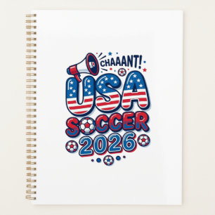 USA Soccer 2026 Soccer Bold Country Typography Tra Planner
