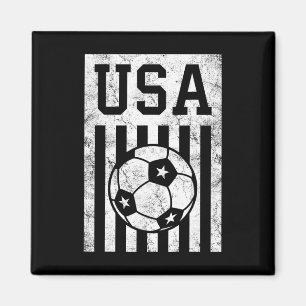 Usa Soccer American Flag Women Men Kids American S Magnet