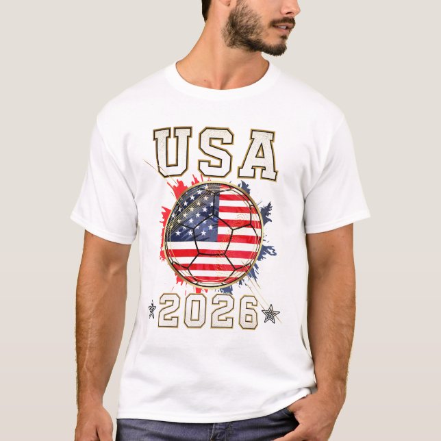 USA Soccer - American Football Fan Gift 2026 T-Shirt (Front)
