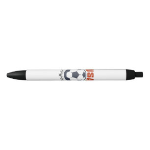 USA Soccer Ball 2024 Stars & Laurel Wreath Vintage Black Ink Pen