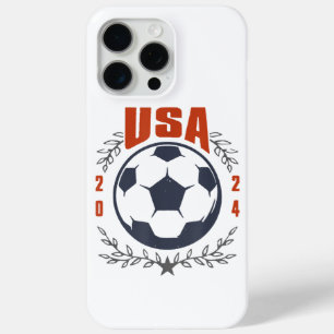 USA Soccer Ball 2024 Stars & Laurel Wreath Vintage iPhone 15 Pro Max Case