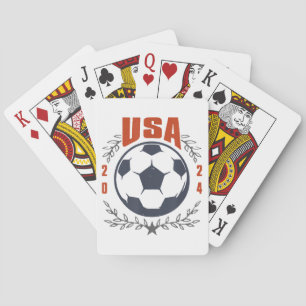 USA Soccer Ball 2024 Stars & Laurel Wreath Vintage Playing Cards