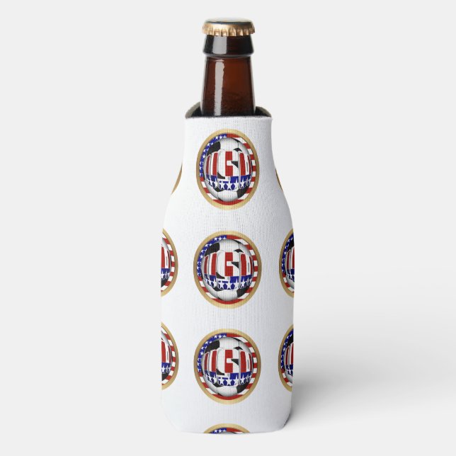 USA Soccer Ball Bottle Cooler (Bottle Front)
