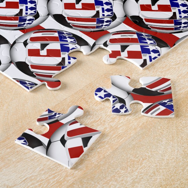 USA Soccer Ball Jigsaw Puzzle (Side)